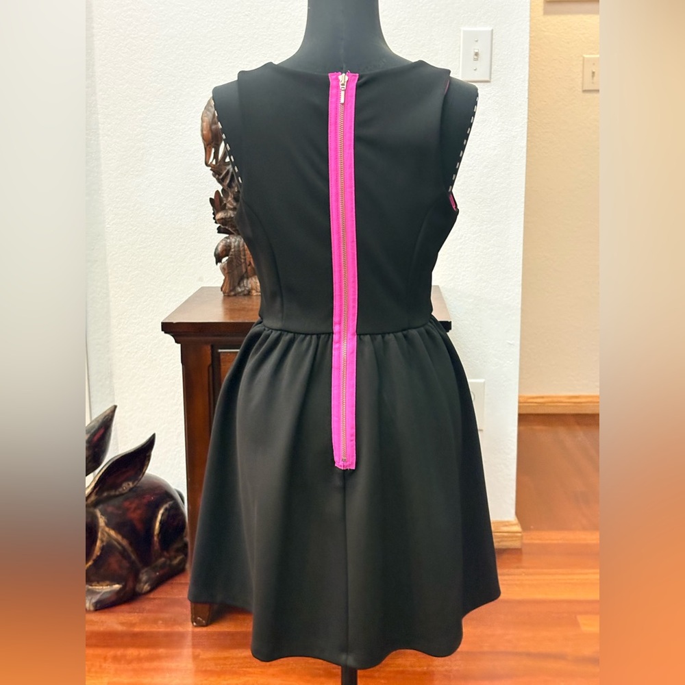 NANETTE LAPORE BLACK PINK DRESS WOMEN SIZE MEDIUM SEE PICS LIKE NEW